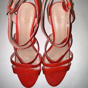J. Crew Women's Orange Wedge Sandals - Size 8